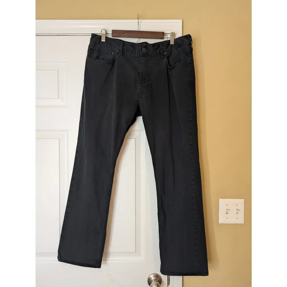 Polo Ralph Lauren Straight Leg Jeans Size 36 Black Preppy Casual Minimalist